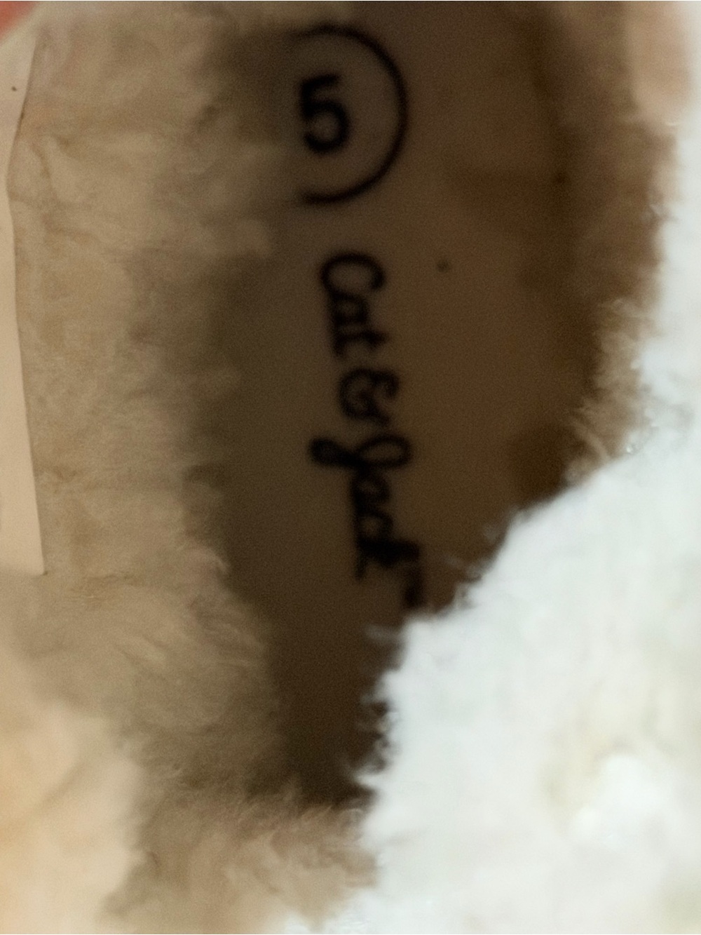Cat & Jack Pink and Gray Girls' Faux-Fur Snow Boots fur has a dirty spot ! - Picture 8 of 8